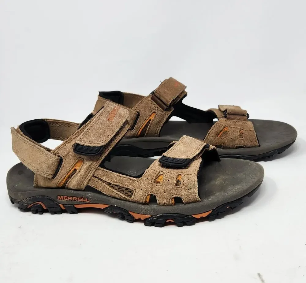 MERRELL MOAB DRIFT Strap Hiking Sandals Mens 9 Brown Sports J24473